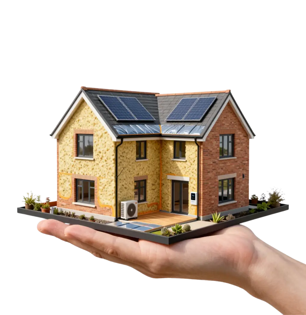 Cavity Wall Insulation House in Hand