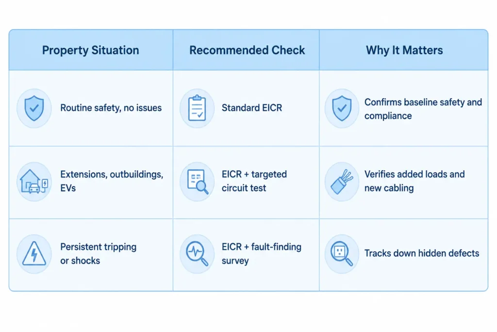 Choosing the Right Electrical Inspection / What is Included in an EICR