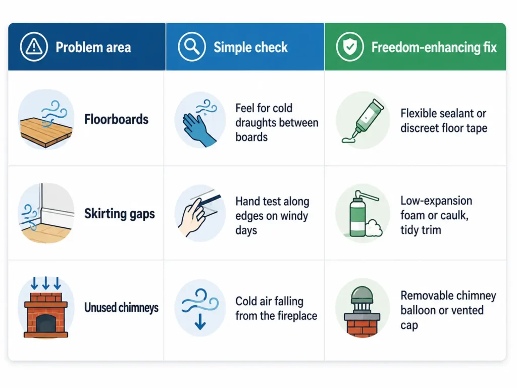 Floors, Gaps and Chimneys That Leak Heat / Common Reasons Homes Lose Heat in the UK