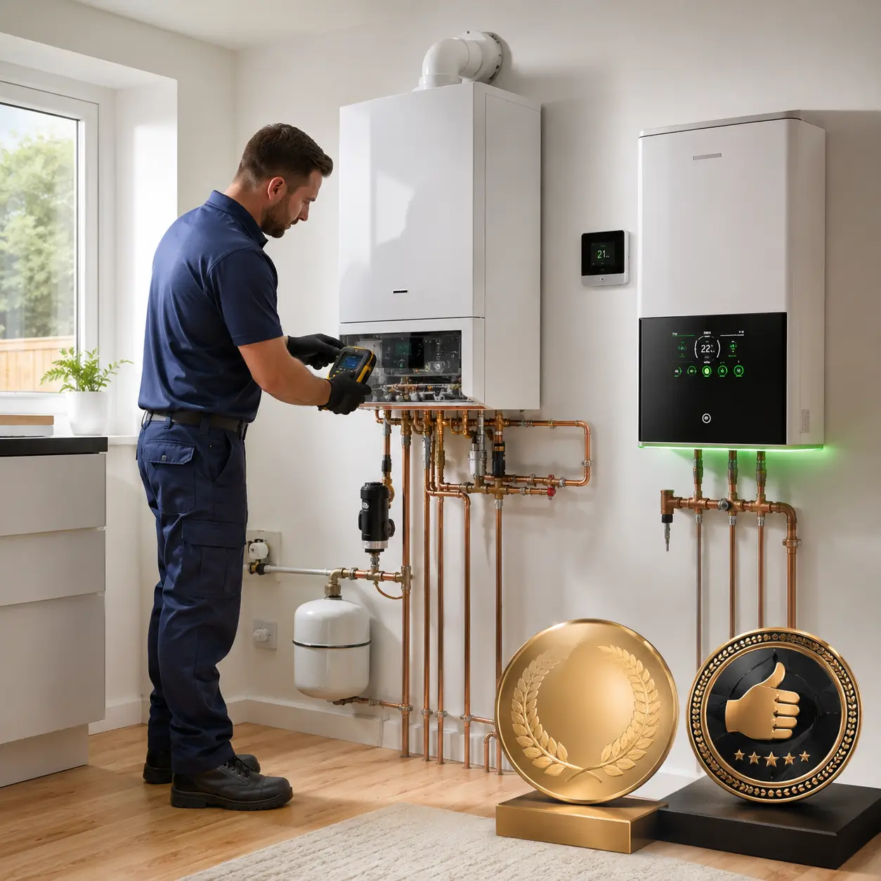 Gas Boiler Installation Air Source Heat Pump Support