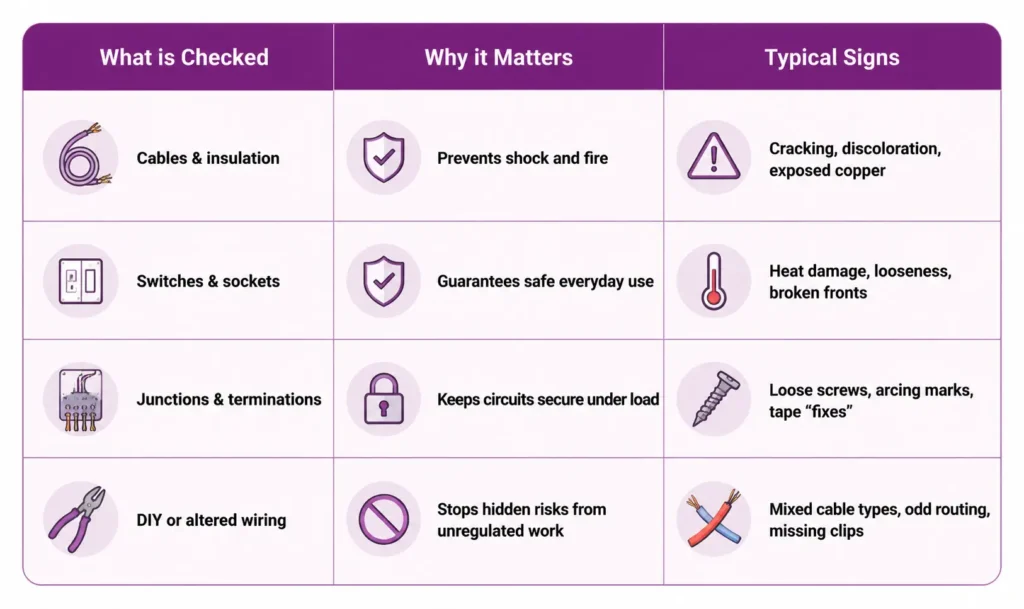 Identifying Damage, Deterioration and Unsafe Installations / Electrical Installation Condition Report Inspection