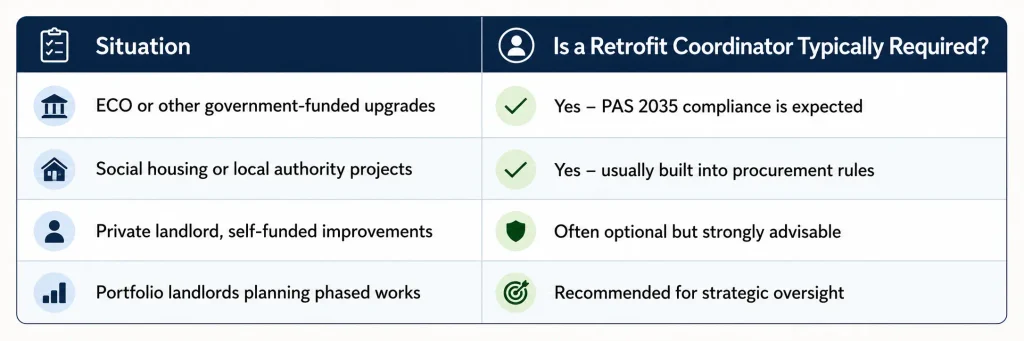 Do Landlords Need a Retrofit Coordinator? / When Is a Retrofit Coordinator Required?